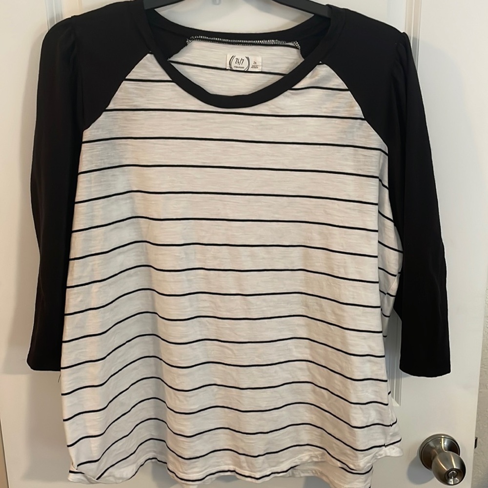 Black and white striped shirt